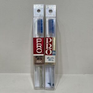 2 LOT NOS Vintage PRO Double Duty Toothbrush Stimulator Tip 89cents MADE IN USA